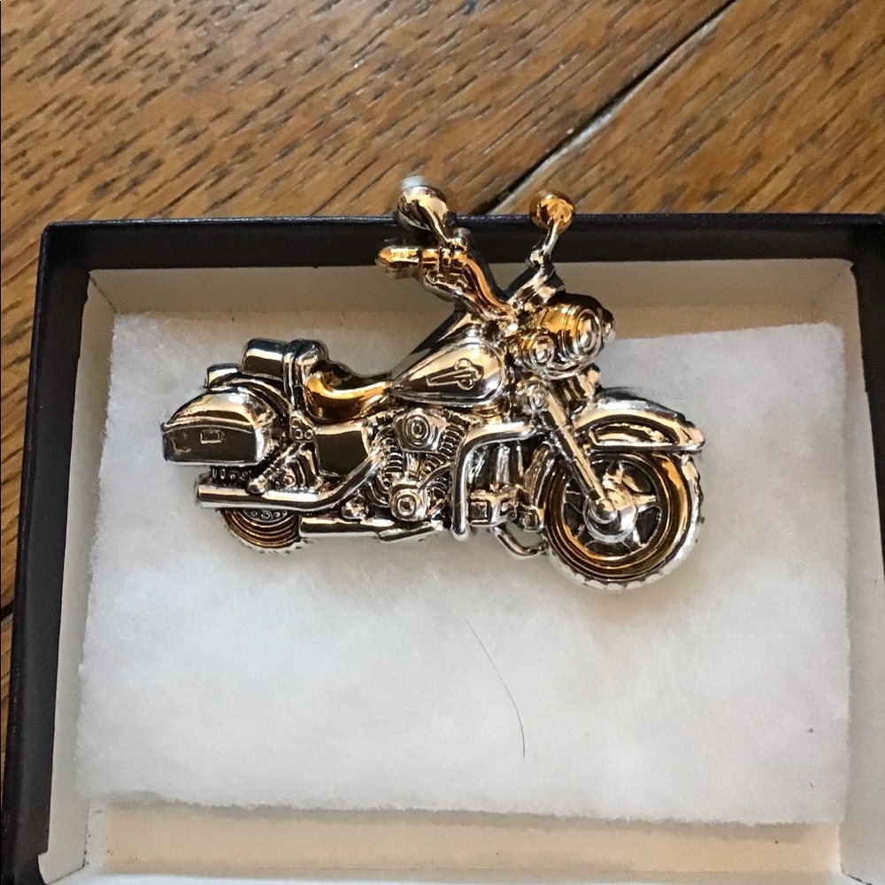 Motorcycle lapel pin. Wear it any where